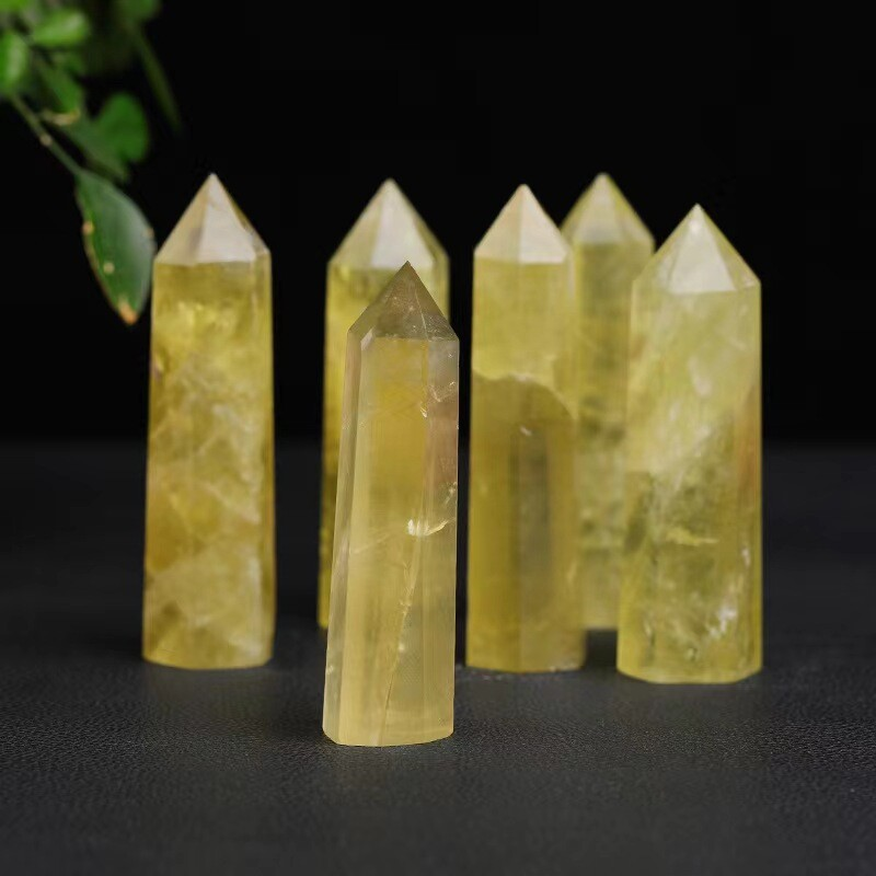 Natural Crystal Point Wand Tower Column Chakra Obelisk Quartz Healing Stone Rock