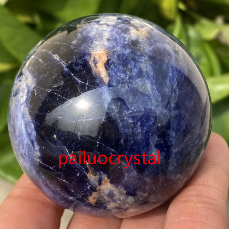 1pc 220g+ Natural sodalite Ball Quartz Crystal Sphere Gem Reiki Healing 55mm+