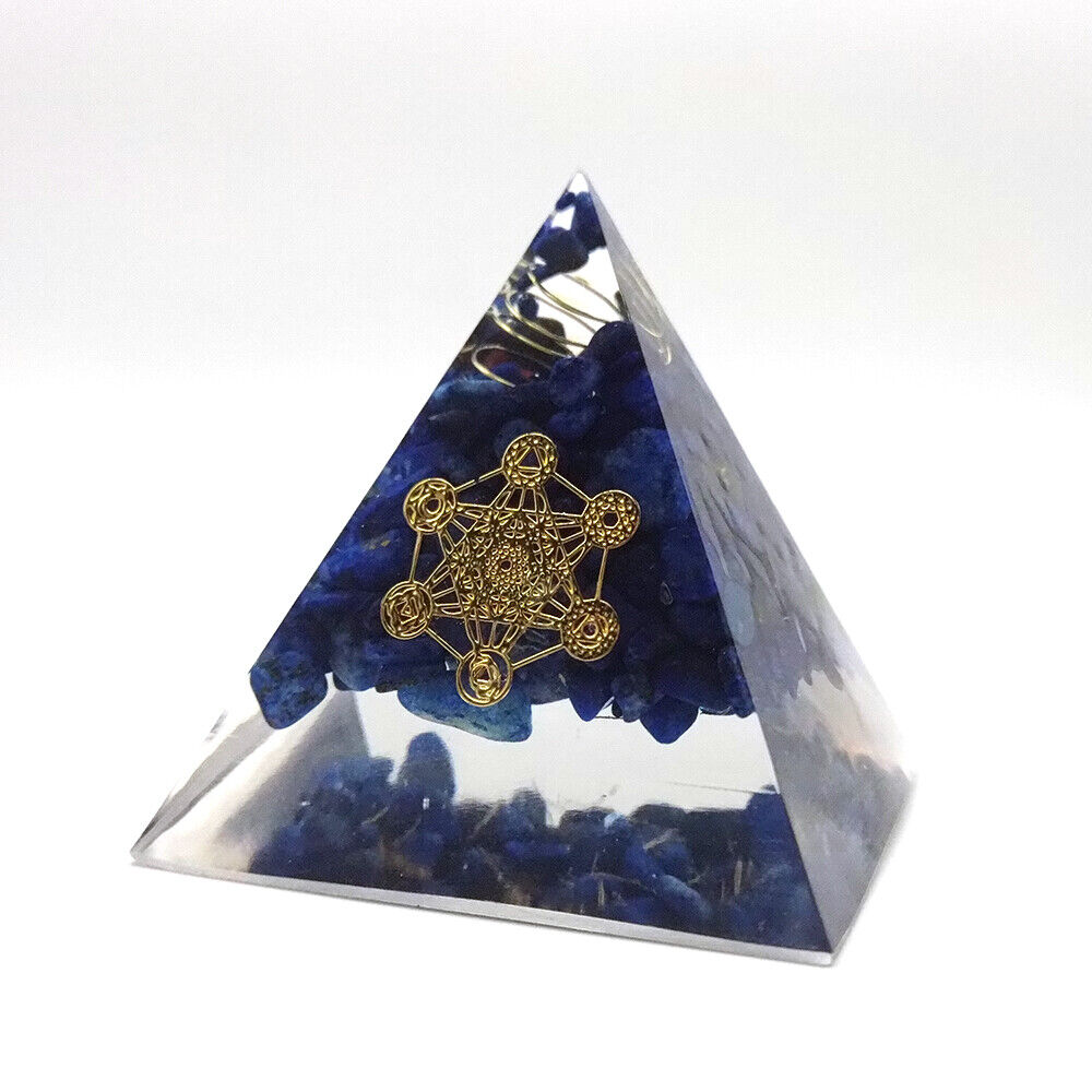 Crystal Orgone Pyramid Chakra Meditation Energy Generator Orgonite Healing Reiki