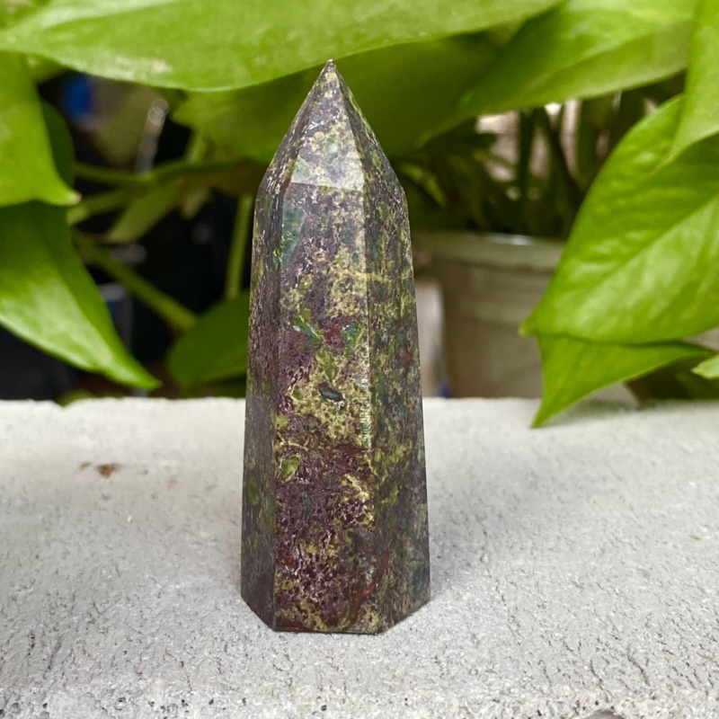 61G Natural Dragon Blood Column Obelisk Crystal Column Wand Point Healing Stone