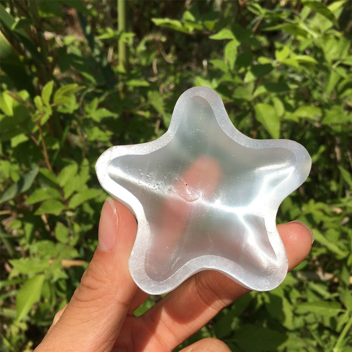 1PC Natural Selenite Star Ashtray,Quartz Crystal Star,Selenite Ashtray,Reiki Healing,Home Decoration,Crystal Gifts,Mineral Specimen 40g+