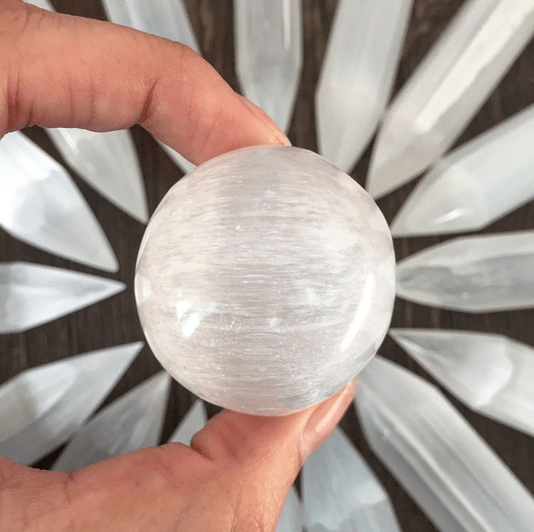 Esfera de selenita/yeso
