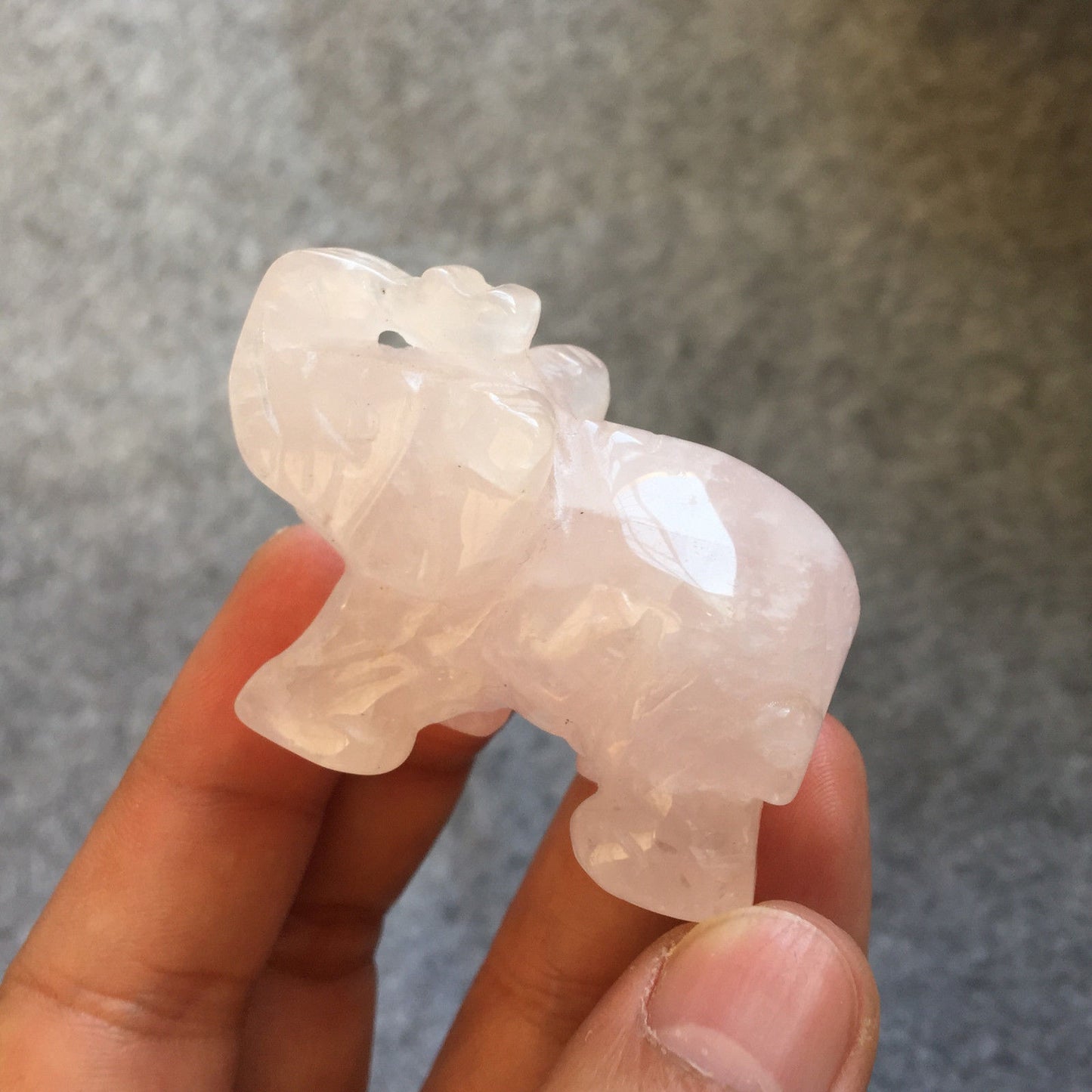 Rose Quartz Handmade Elephant