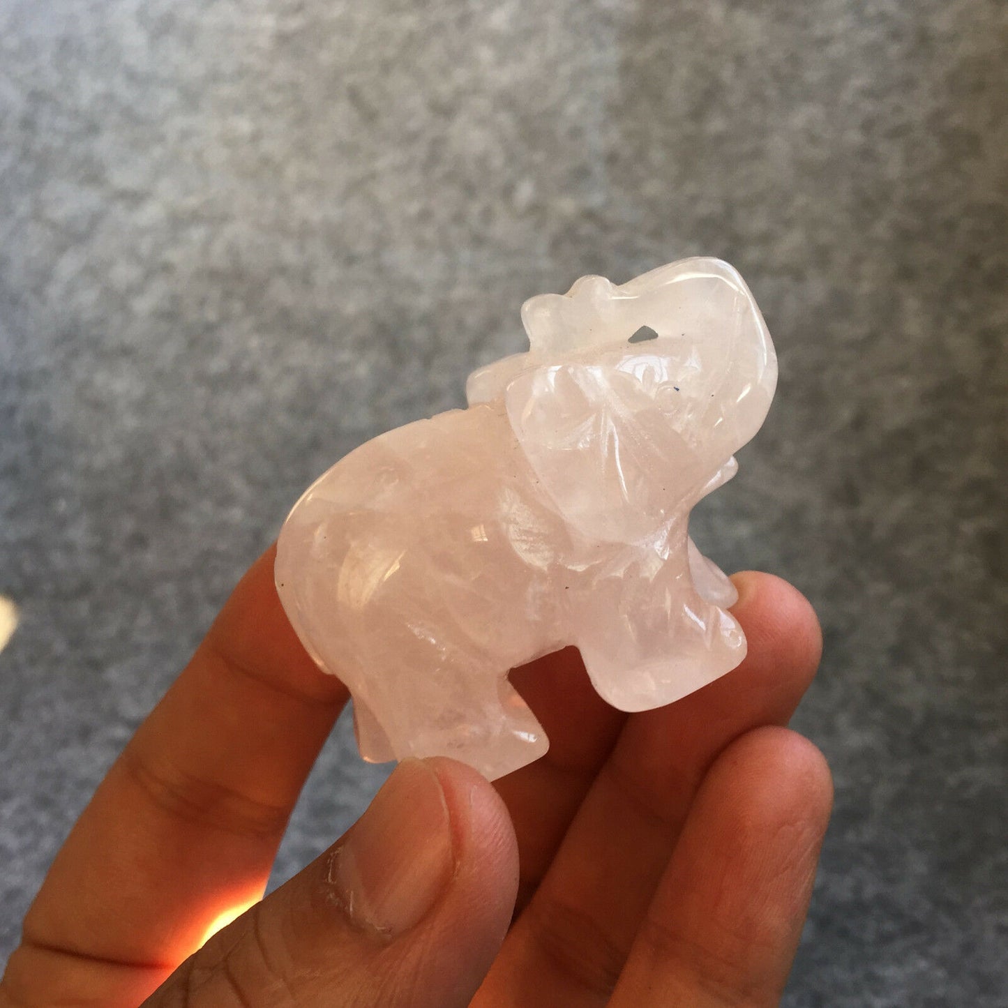 Rose Quartz Handmade Elephant
