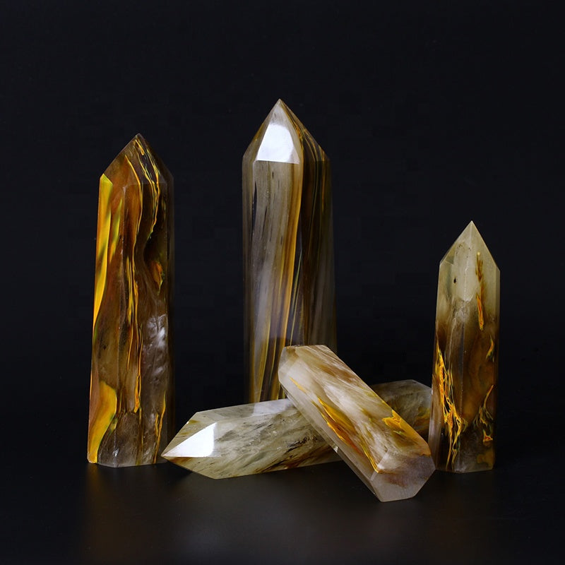 Yellow smelting stone stick stone crystal tower