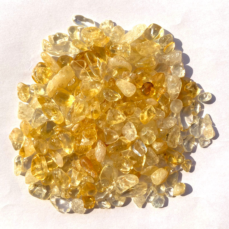 Natural Brazilian yellow jade crystal gravel rolling stone