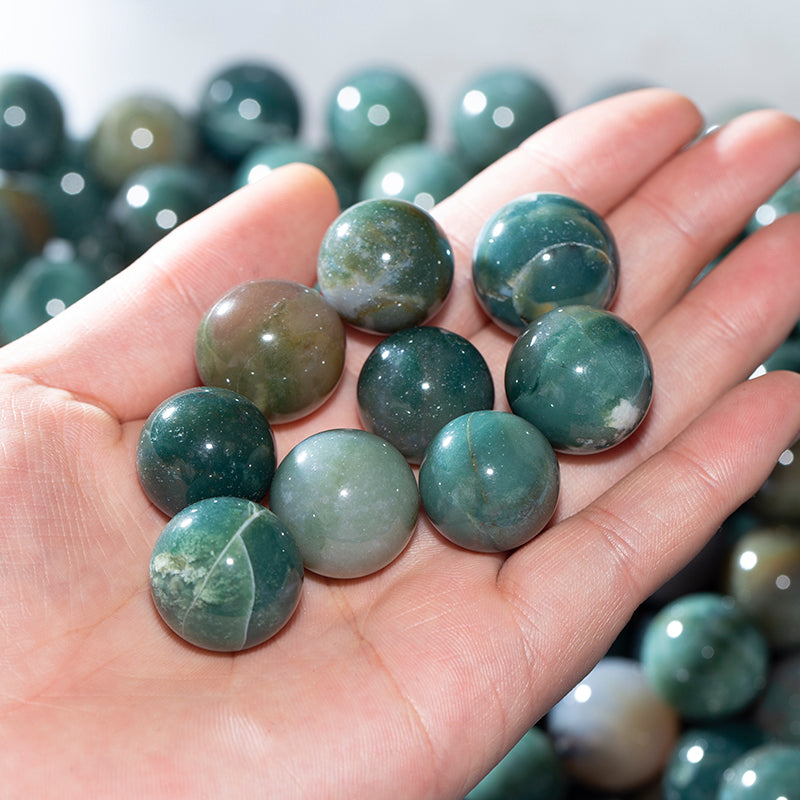 Mini 2cm Green Agate Crystal Ball