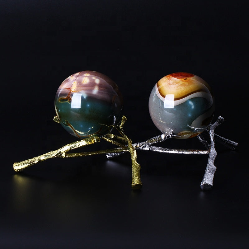 Natural Healing Ocean Stone Crystal Ball Crystal Sphere For Decoration