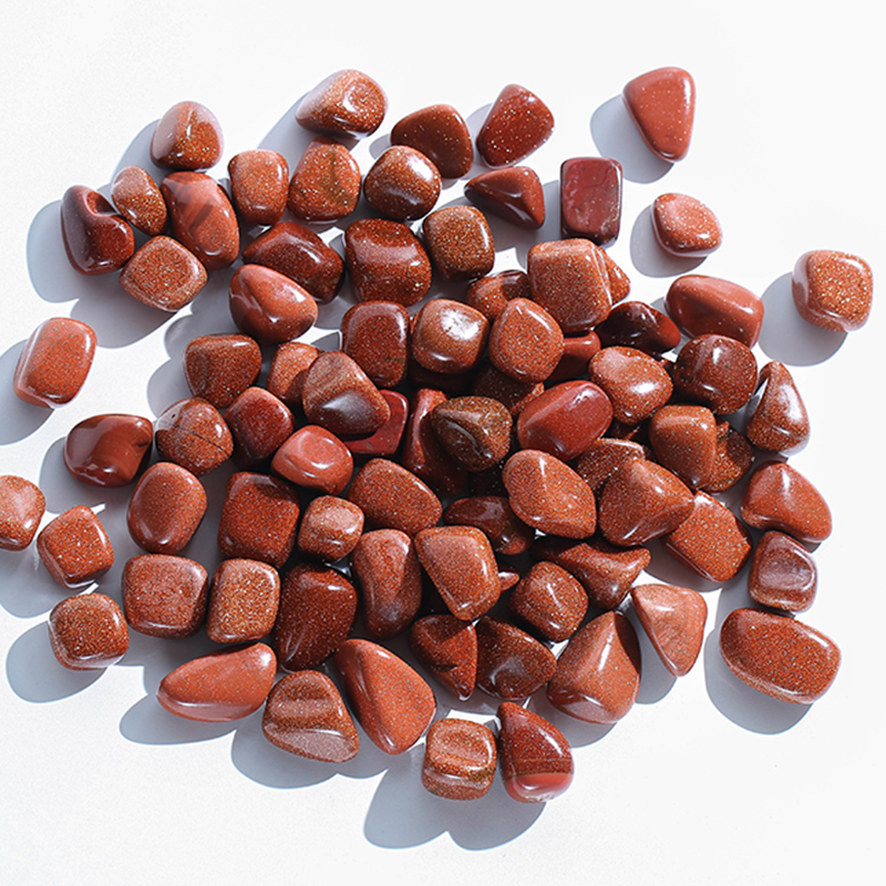 Wholesale Sale Of High Quality Natural Gold Sand Polished Healing Stone