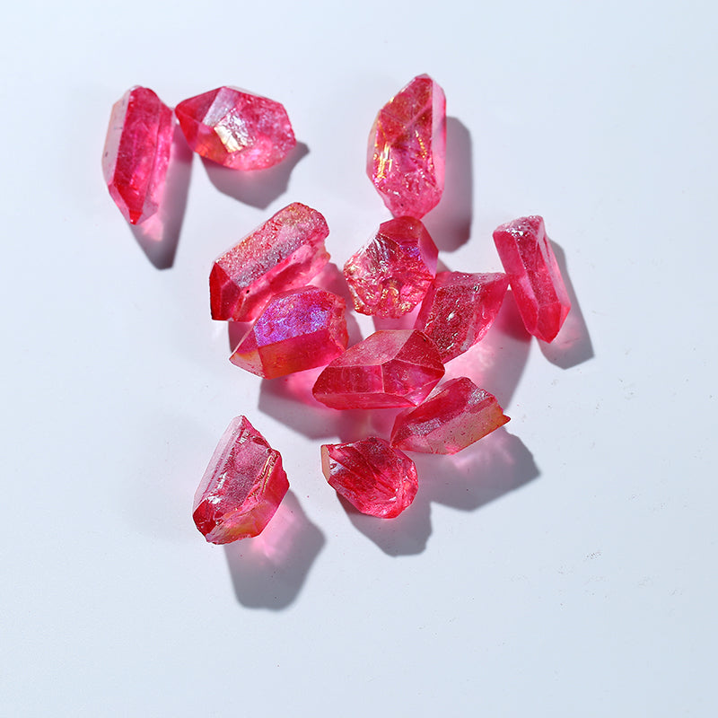 Wholesale Big Size Natural Red Aura Quartz Mineral Angel Crystal Points for Pendant