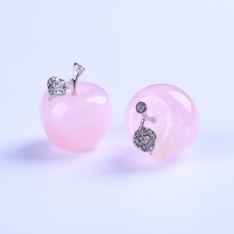 Rose quartz crystal apple Christmas present
