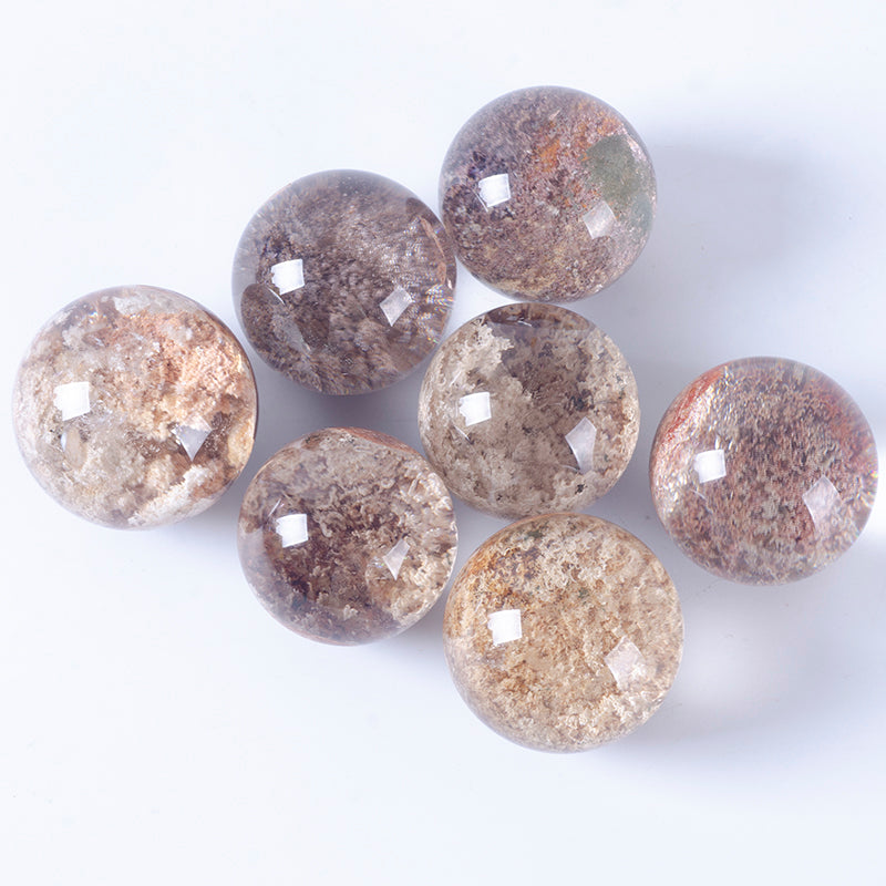 Natural crystal phantom ball ghost gemstone