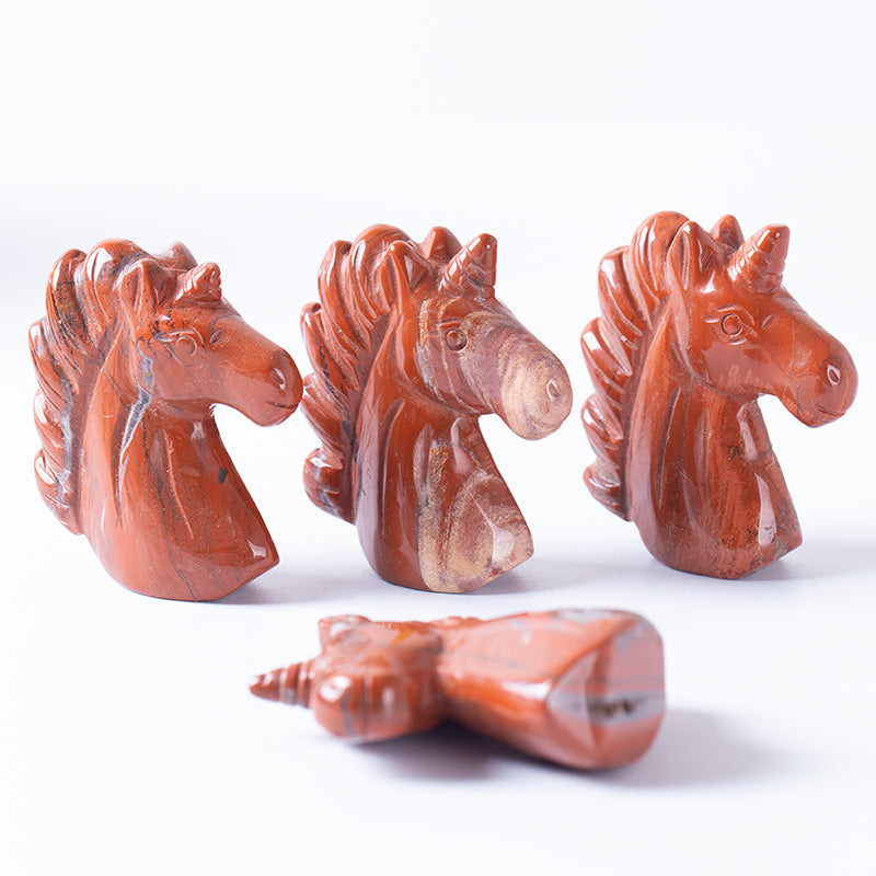Unicorn handmade red jasper unicorn crystal