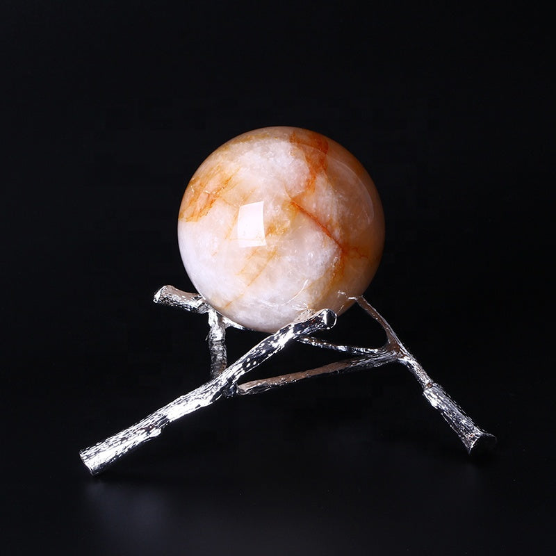 Beautiful Natural Healing Glue Flower Crystal Ball Crystal Sphere For Decoration