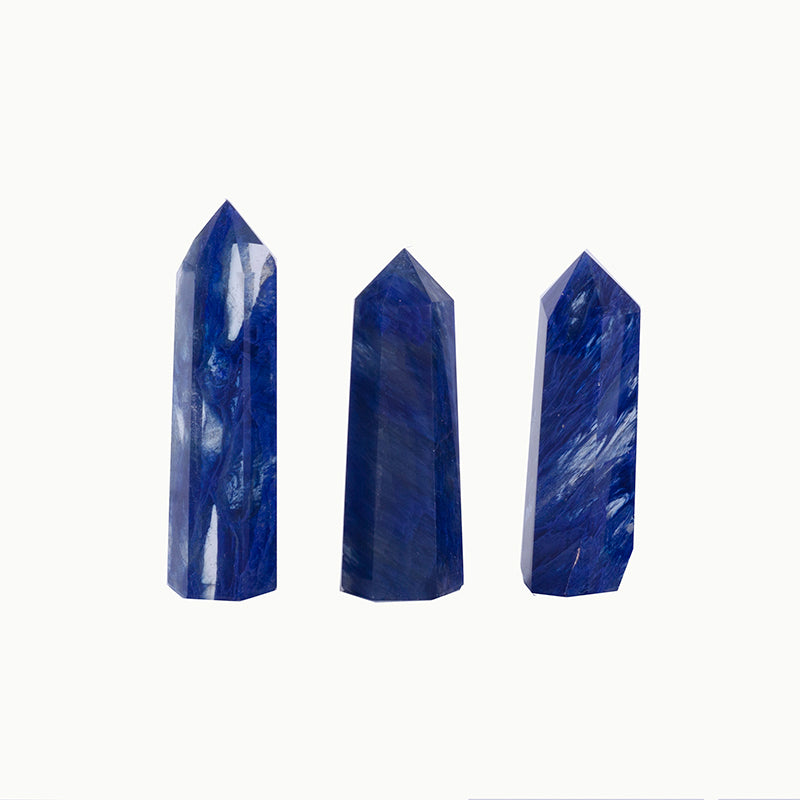 Varita de cristal de piedra de fundición azul hermoso cristal de fusión