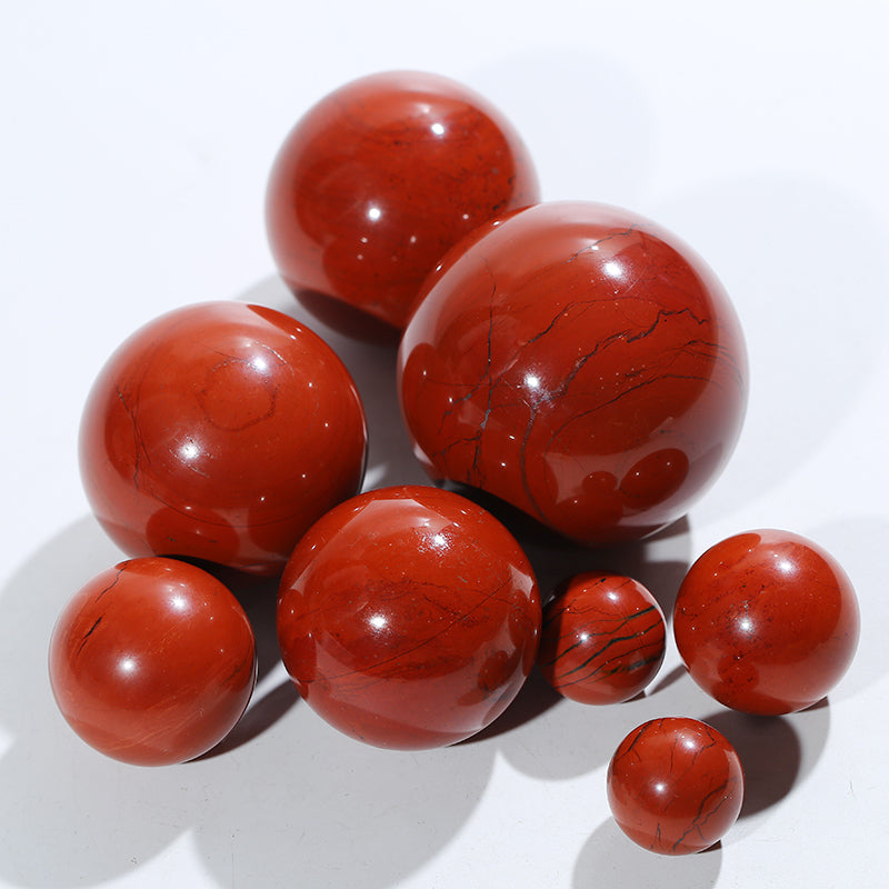 Mezclar bola de jaspe rojo de 2,5-8 cm