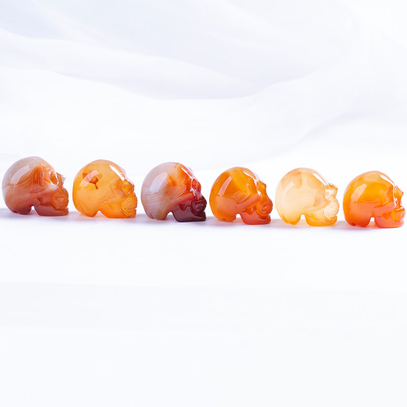 Natural crystal mini agate skull crystal hand carved skull