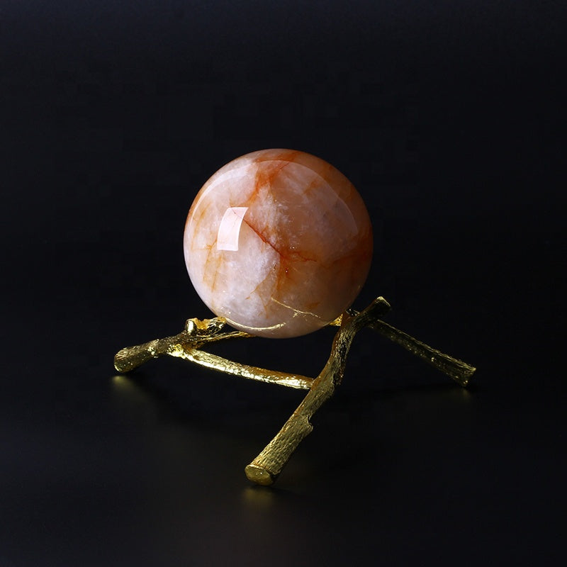 Beautiful Natural Healing Glue Flower Crystal Ball Crystal Sphere For Decoration