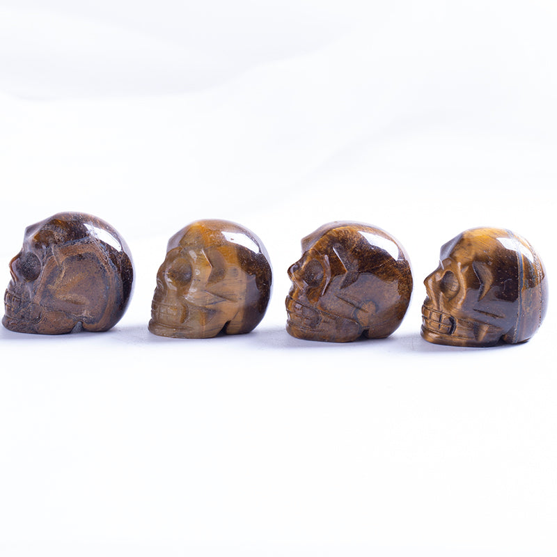 Natural crystal mini tiger eye skull