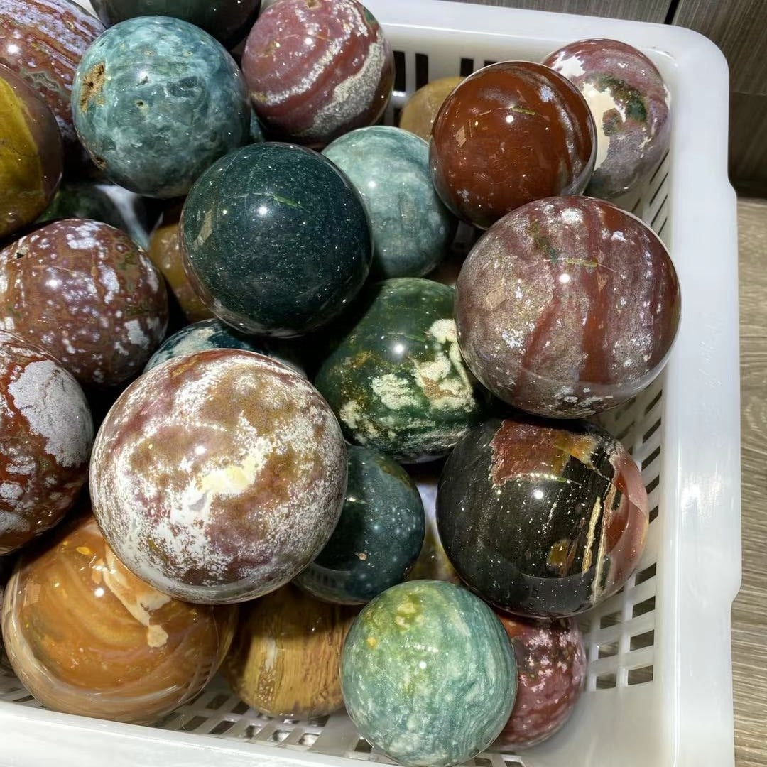 Bola de cristal de esfera de bola de jade oceánico