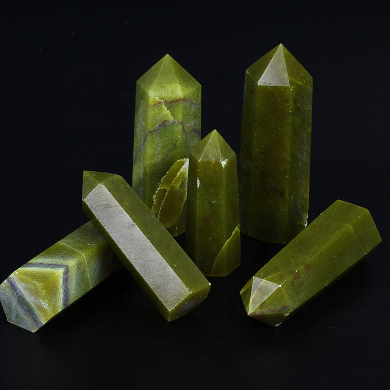 natural crystal wand yellow aventurine wand point quartz crystal tower for healing