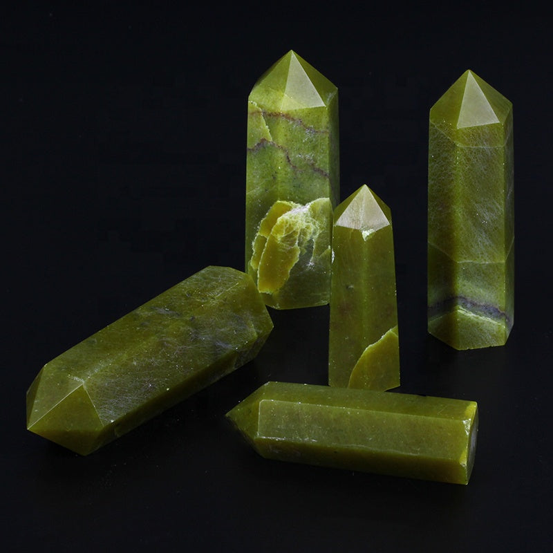 natural crystal wand yellow aventurine wand point quartz crystal tower for healing