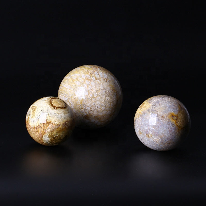 Natural Healing Coral Jade Crystal Ball Crystal Sphere For Decoration