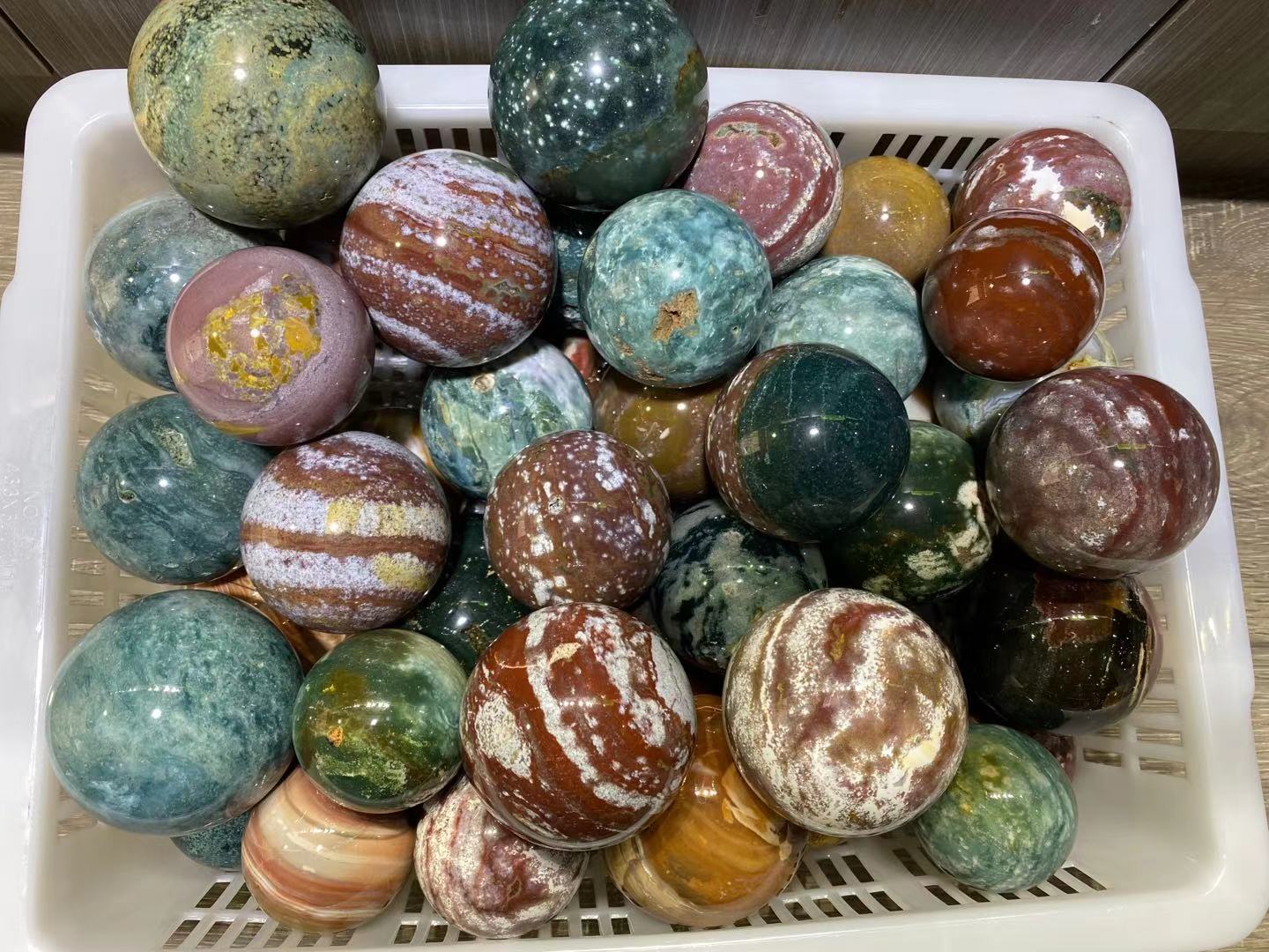 Bola de cristal de esfera de bola de jade oceánico
