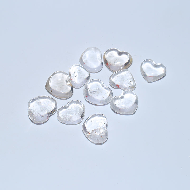 White heart crystal heart decoration