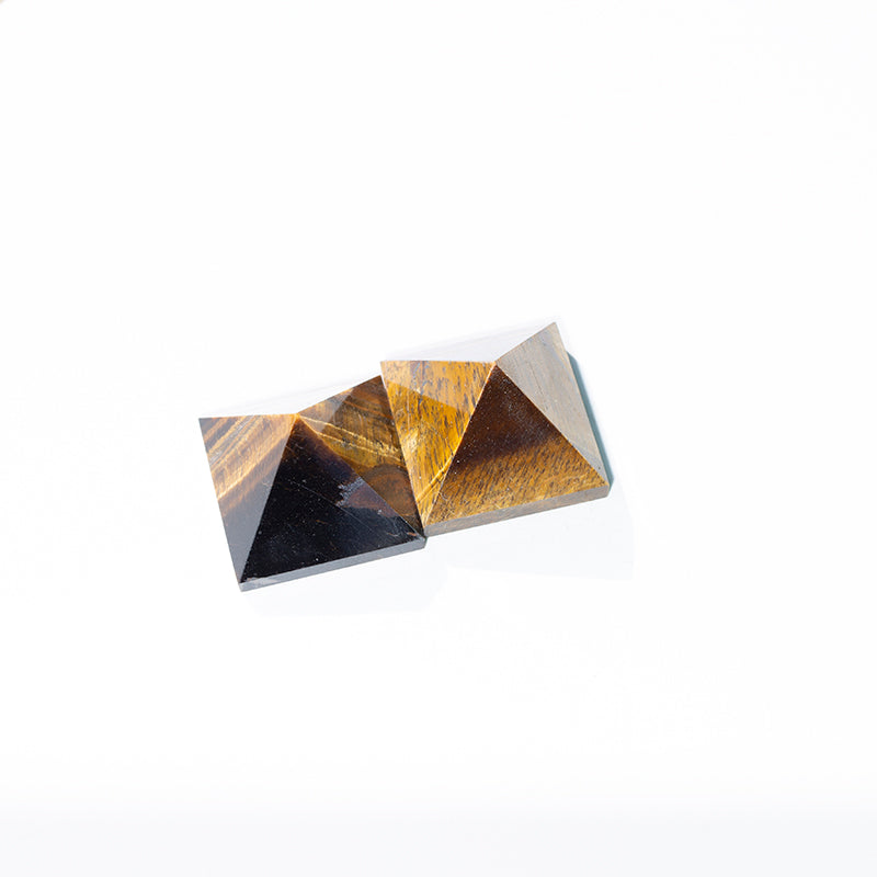 Tiger eye stone energy pyramid