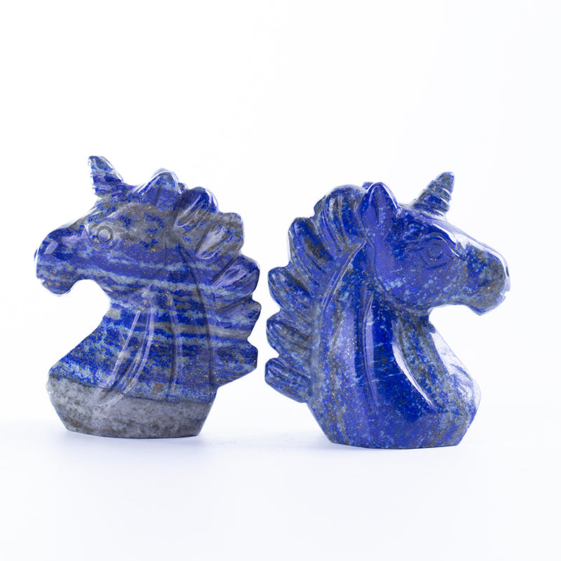 Crystal engraving rapis lazuli unicorn is a gift