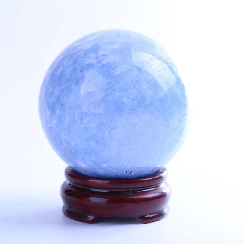 Decoración de bola de cristal de bola de cianita azul