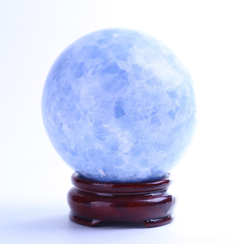 Decoración de bola de cristal de bola de cianita azul