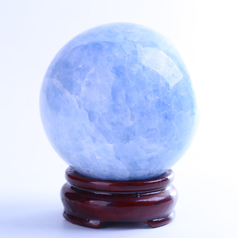 Decoración de bola de cristal de bola de cianita azul