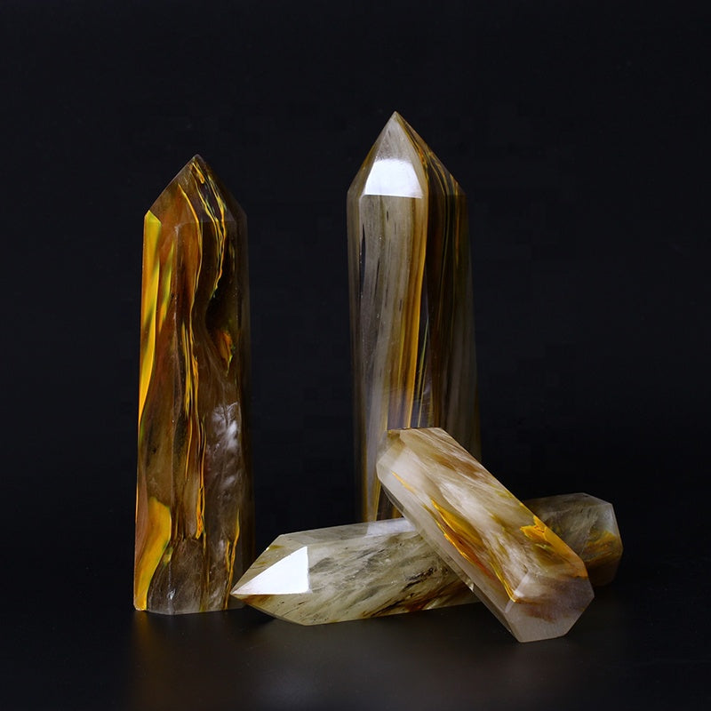 Yellow smelting stone stick stone crystal tower