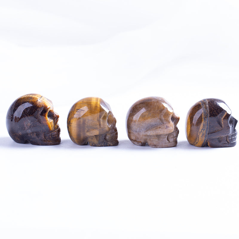 Natural crystal mini tiger eye skull
