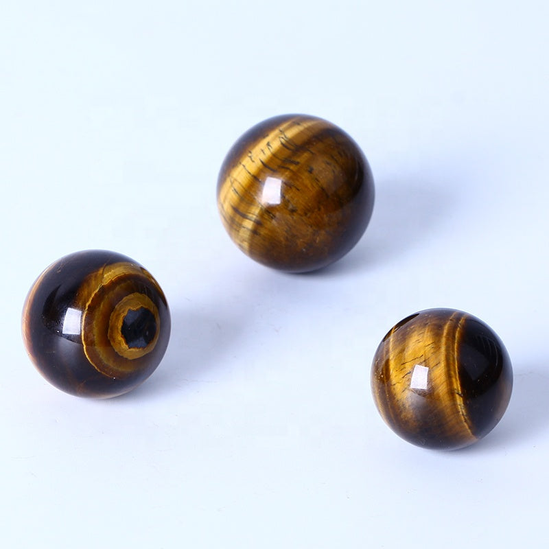 Bola de cristal curativa Natural pulida, esfera de ojo de tigre amarillo de alta calidad, artesanías de cristal para decoración del hogar