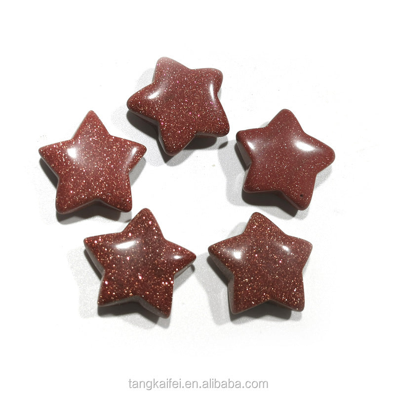 Golden sand stone carved crystal starfish