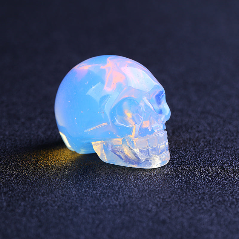 Calavera de cristal de ópalo de 2 pulgadas