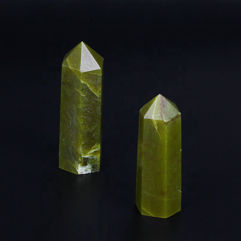 natural crystal wand yellow aventurine wand point quartz crystal tower for healing