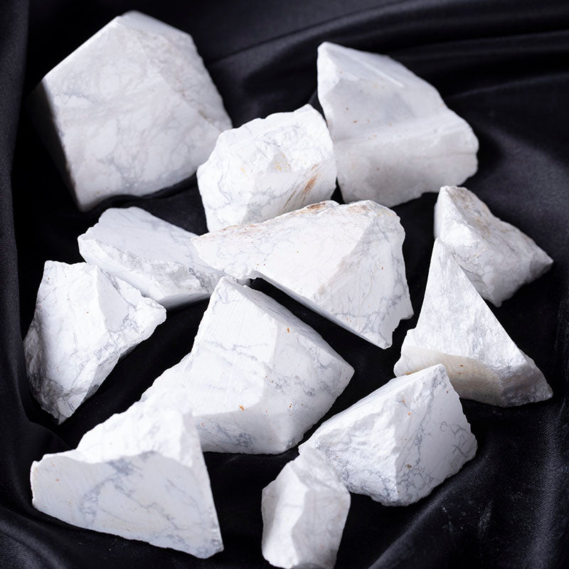 Crystal rough stone white turquoise original crystal gravel