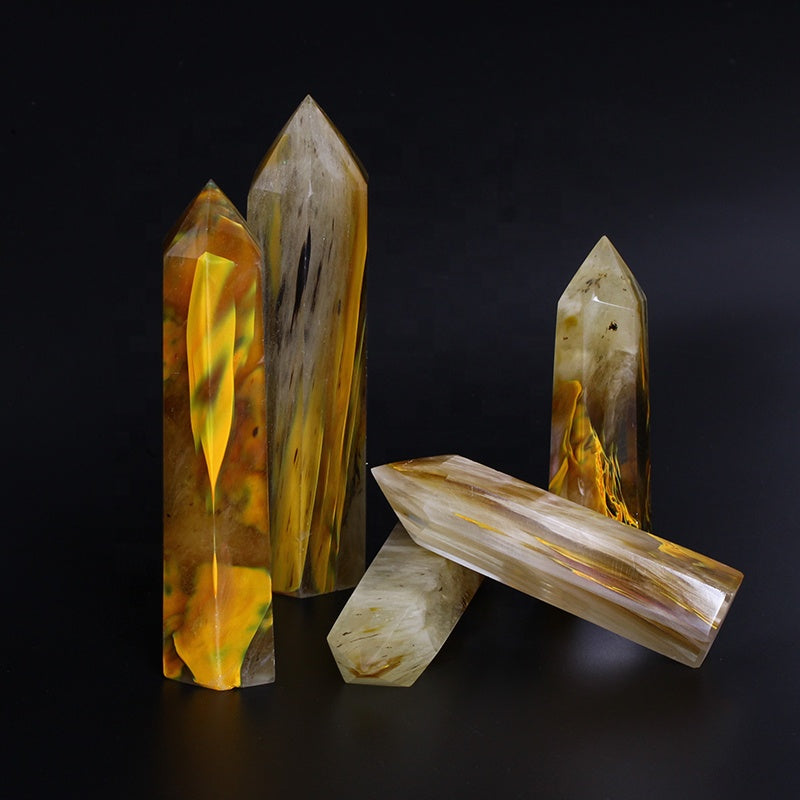 Yellow smelting stone stick stone crystal tower