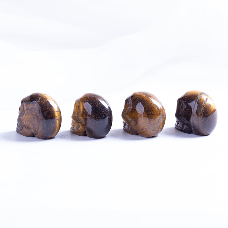 Natural crystal mini tiger eye skull