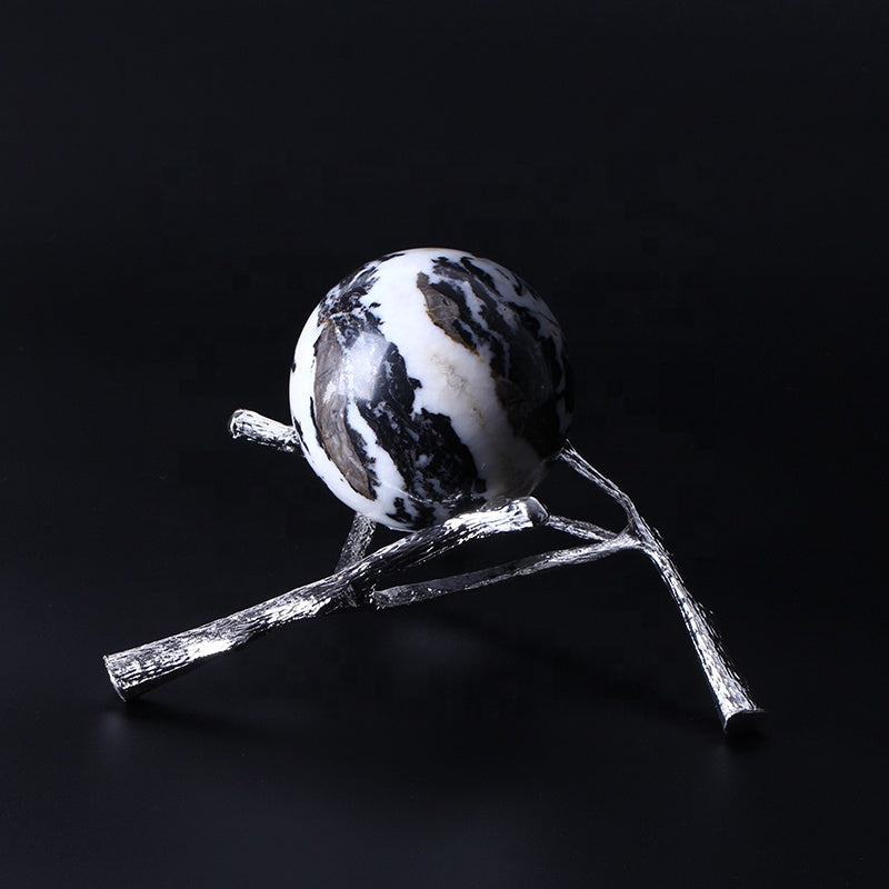 Natural Healing Zebra Jasper Crystal Ball Crystal Sphere For Decoration