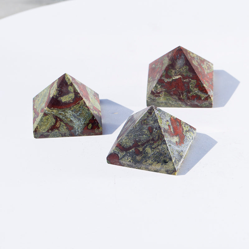 Dragon Blood Jasper Pyramid