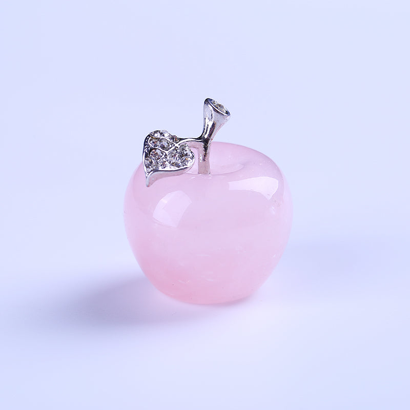 Rose quartz crystal apple Christmas present