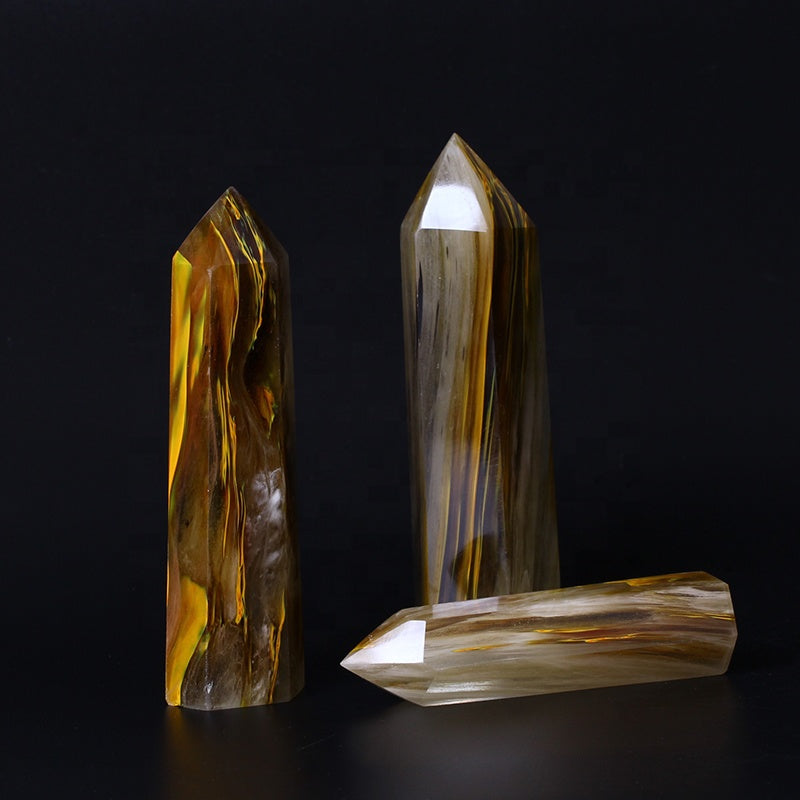 Yellow smelting stone stick stone crystal tower