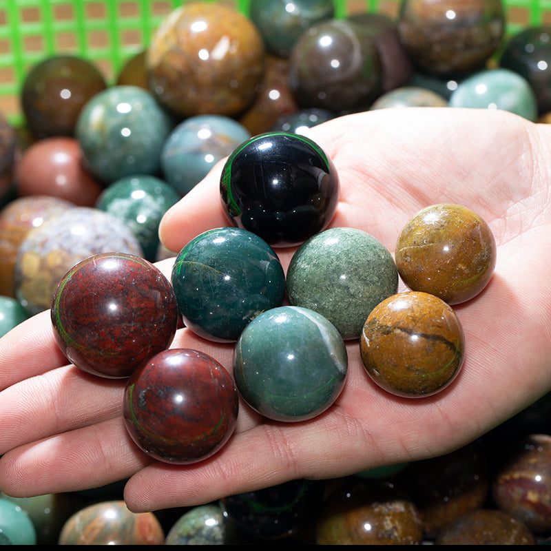 Ocean Grass Agate Straint Crystal Ball