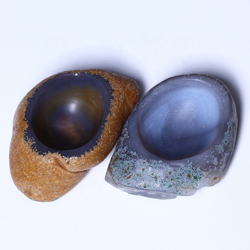 New Product Naturally High Quality Hand Carved Polished agate bowl crystal ashtray for gifts