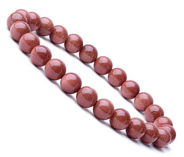 Natural 8mm gorgeous sandering crystal stretching bead bracelet male